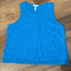 Aeropostale Vibrant Blue Lace Detail Top
